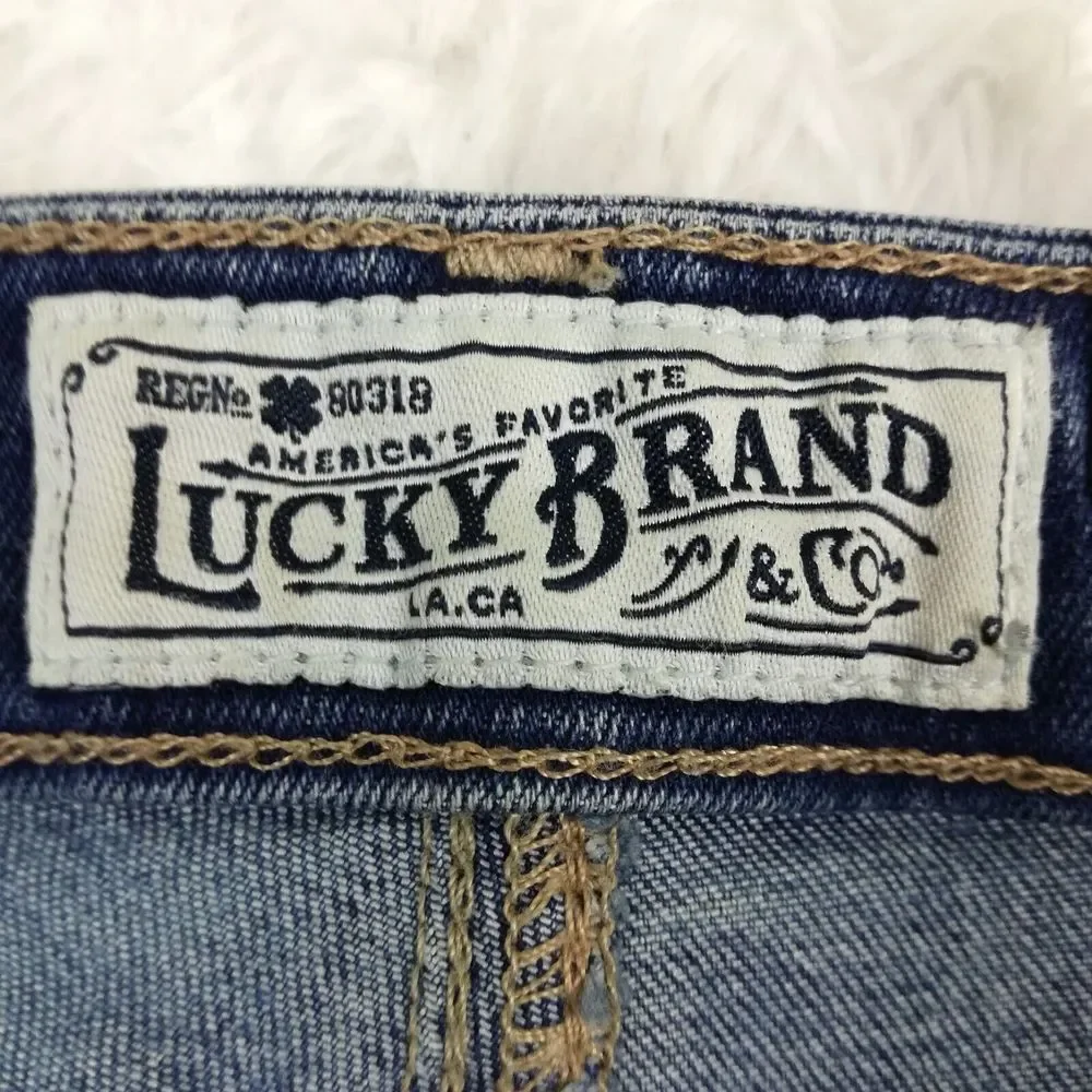 Lucky Brand Womens Jeans Ava‎ Skinny Ankle Cheville Denim Blue Stone Wash 2